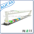 AMP 110 / Krone idc / Dupla cat5e cat6 patch panel / 24 portas blindadas 19 &quot;UTP 1U painel de montagem em rack